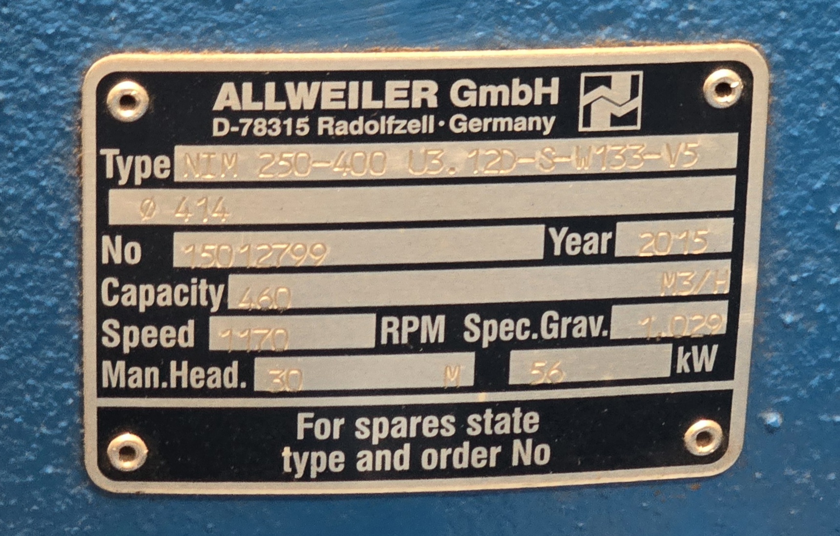 Allweiler NIM 250-400 Marine Centrifugal Vertical Pump - Image 5