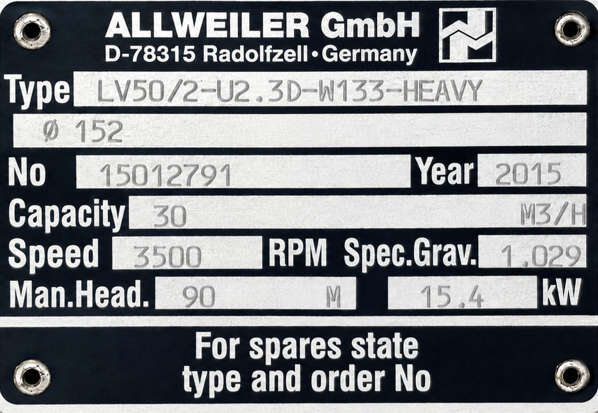 Allweiler LV50/2-U2.3D-W133-HEAVY PUMP - Image 4