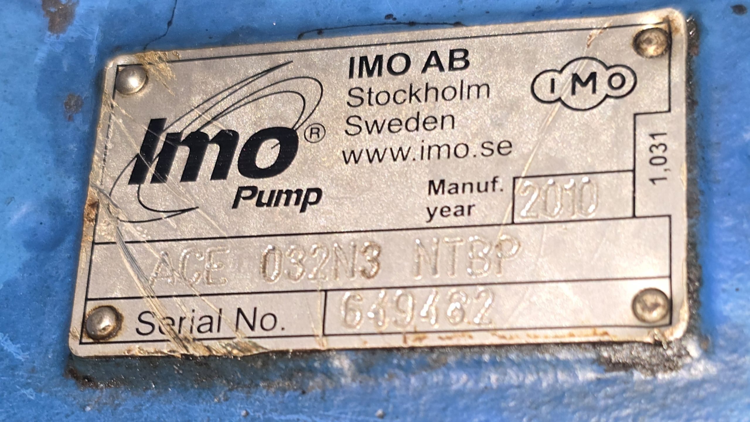 IMO ACE 032N3 NTBP Triple Screw Pump - Image 5